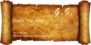 Győry Ida névjegykártya